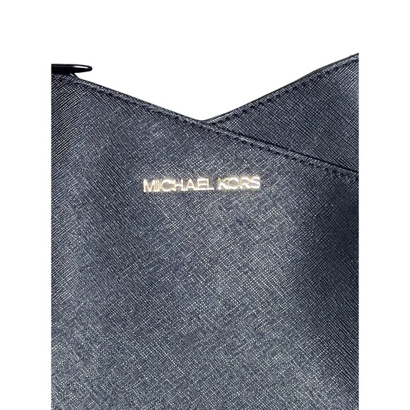 Michael Kors Jet Set Large Saffiano Leather Shoulder Bag Black - Picture 3 of 4